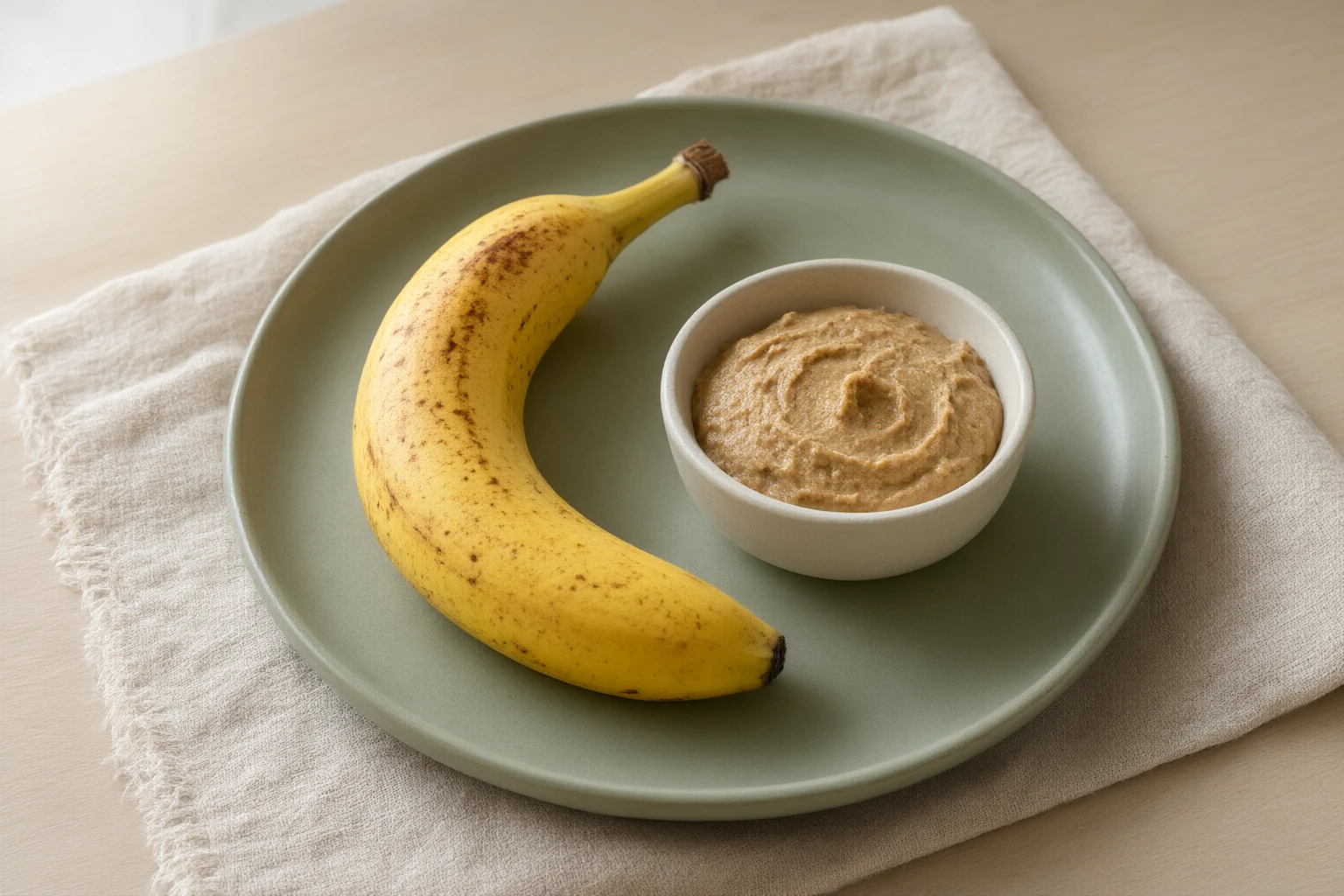 Banana with Almond Butter