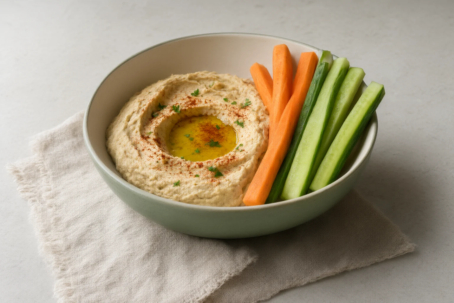 Hummus with Vegetable Sticks