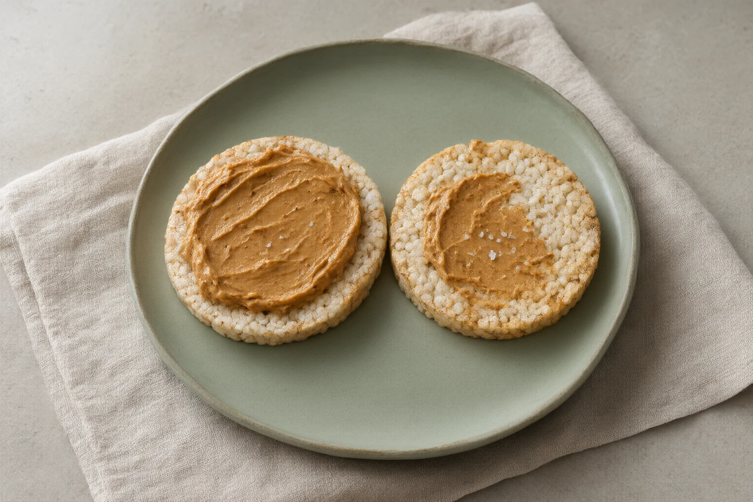Rice Cakes with Peanut Butter