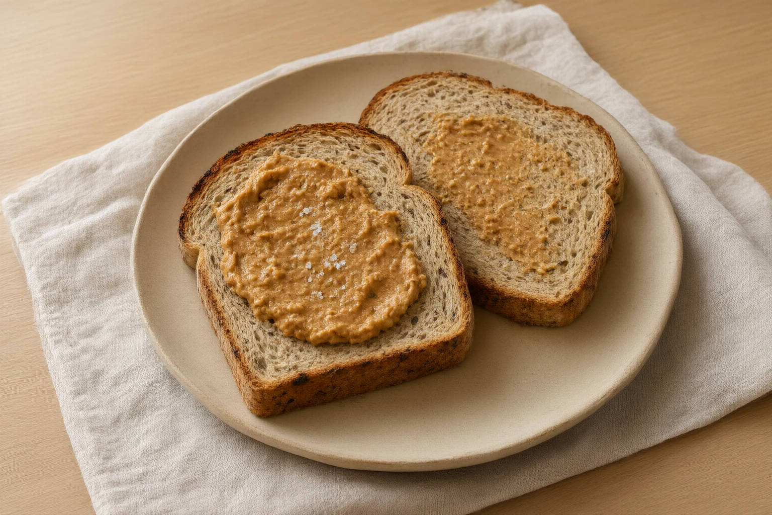 Whole-Grain Toast with Peanut Butter