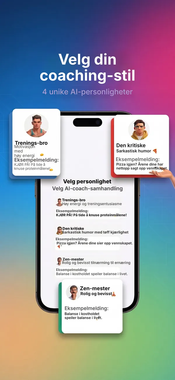Valg av coachpersonlighet i Kaloria